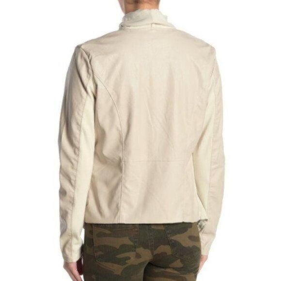 NWT BLANKNYC  Faux Leather Mixed Media‎ Zip Jacket, size XS - Picture 3 of 12